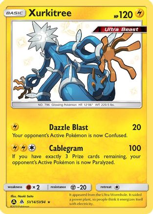 Image of Xurkitree SV14/SV94  - Holofoil Hidden Fates Shiny Vault - Shiny Holo Rare