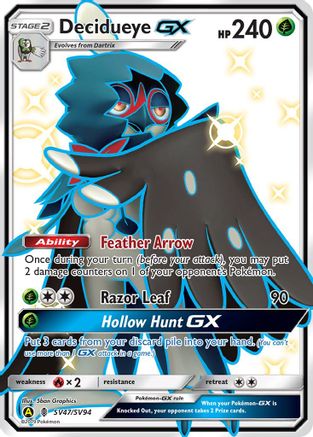 Image of Decidueye GX SV47/SV94  - Holofoil Hidden Fates Shiny Vault - Shiny Holo Rare