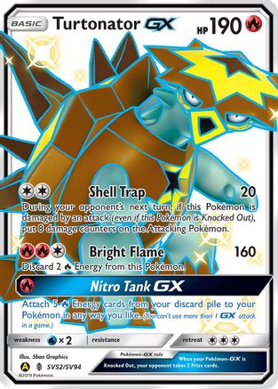 Image of Turtonator GX SV52/SV94  - Holofoil Hidden Fates Shiny Vault - Shiny Holo Rare