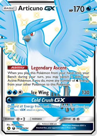 Image of Articuno GX SV54/SV94  - Holofoil Hidden Fates Shiny Vault - Shiny Holo Rare