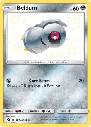 Image of Beldum SV30/SV94  - Holofoil Hidden Fates Shiny Vault - Shiny Holo Rare