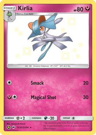 Image of Kirlia SV35/SV94  - Holofoil Hidden Fates Shiny Vault - Shiny Holo Rare