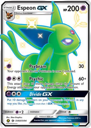 Image of Espeon GX SV60  - Holofoil Hidden Fates Shiny Vault - Shiny Holo Rare