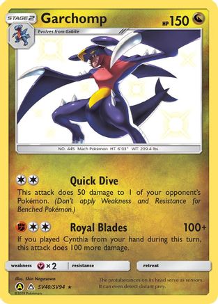 Image of Garchomp SV40/SV94  - Holofoil Hidden Fates Shiny Vault - Shiny Holo Rare