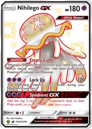 Image of Nihilego GX SV62/SV94  - Holofoil Hidden Fates Shiny Vault - Shiny Holo Rare