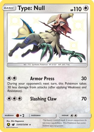 Image of Type: Null SV45/SV94  - Holofoil Hidden Fates Shiny Vault - Shiny Holo Rare