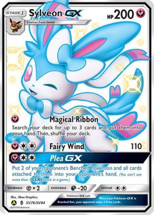 Image of Sylveon GX SV76/SV94  - Holofoil Hidden Fates Shiny Vault - Shiny Holo Rare