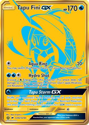 Image of Tapu Fini GX SV92  - Holofoil Hidden Fates Shiny Vault - Shiny Holo Rare