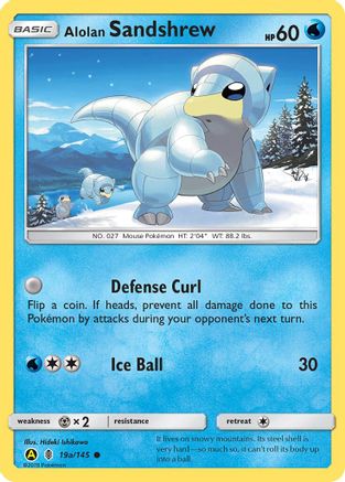 Image of Alolan Sandshrew 19a/145  - Holofoil Alternate Art Promos - Promo