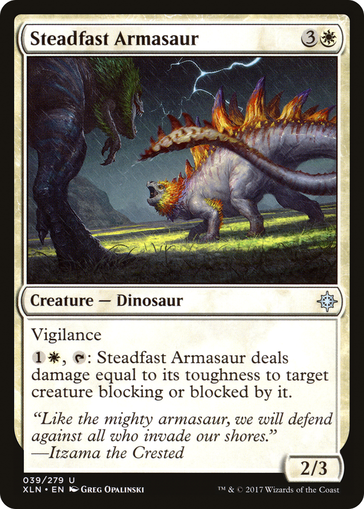 Image of Steadfast Armasaur (XLN-039) - Ixalan Foil