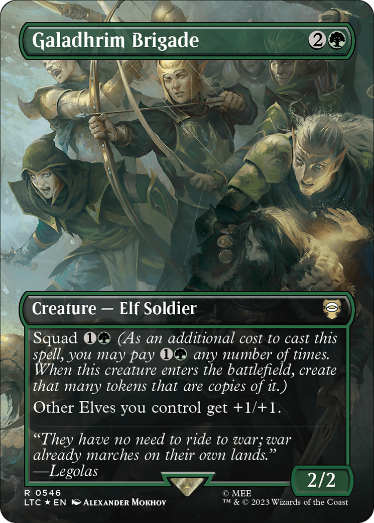Image of Galadhrim Brigade (Borderless) (Surge Foil) (LTC-546) - Tales of Middle-earth Commander (Borderless) Foil