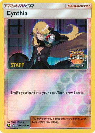 Image of Cynthia 119a/156  - Reverse Holofoil League & Championship Cards - Promo