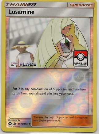 Image of Lusamine (League Challenge) [2nd Place] 153a/156  - Reverse Holofoil League & Championship Cards - Promo