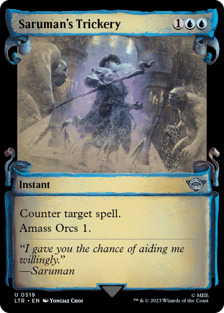 Image of Saruman's Trickery (Showcase Scrolls) (LTR-519) - The Lord of the Rings: Tales of Middle-earth: (Showcase) Foil
