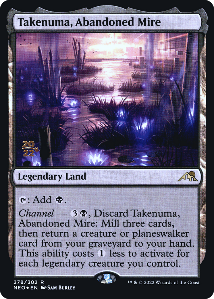 Image of Takenuma, Abandoned Mire (PRE-278) - Kamigawa: Neon Dynasty Promos Foil