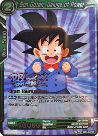 Image of Son Goten, Deluge of Power (Dragon Brawl Draft Tournament Gold Stamped) (DB1-042) - Promotion Cards Foil