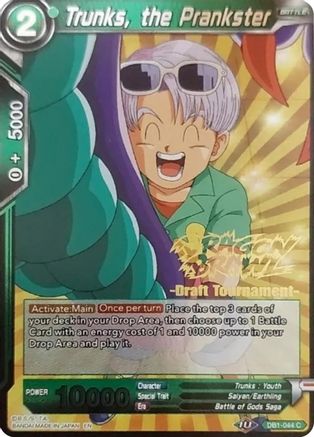 Image of Trunks, the Prankster (Dragon Brawl Draft Tournament Gold Stamped) (DB1-044) - Promotion Cards