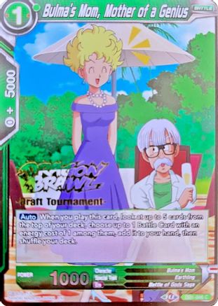 Image of Bulma, Genius Inventor (Dragon Brawl Draft Tournament Gold Stamped) (DB1-047) - Promotion Cards