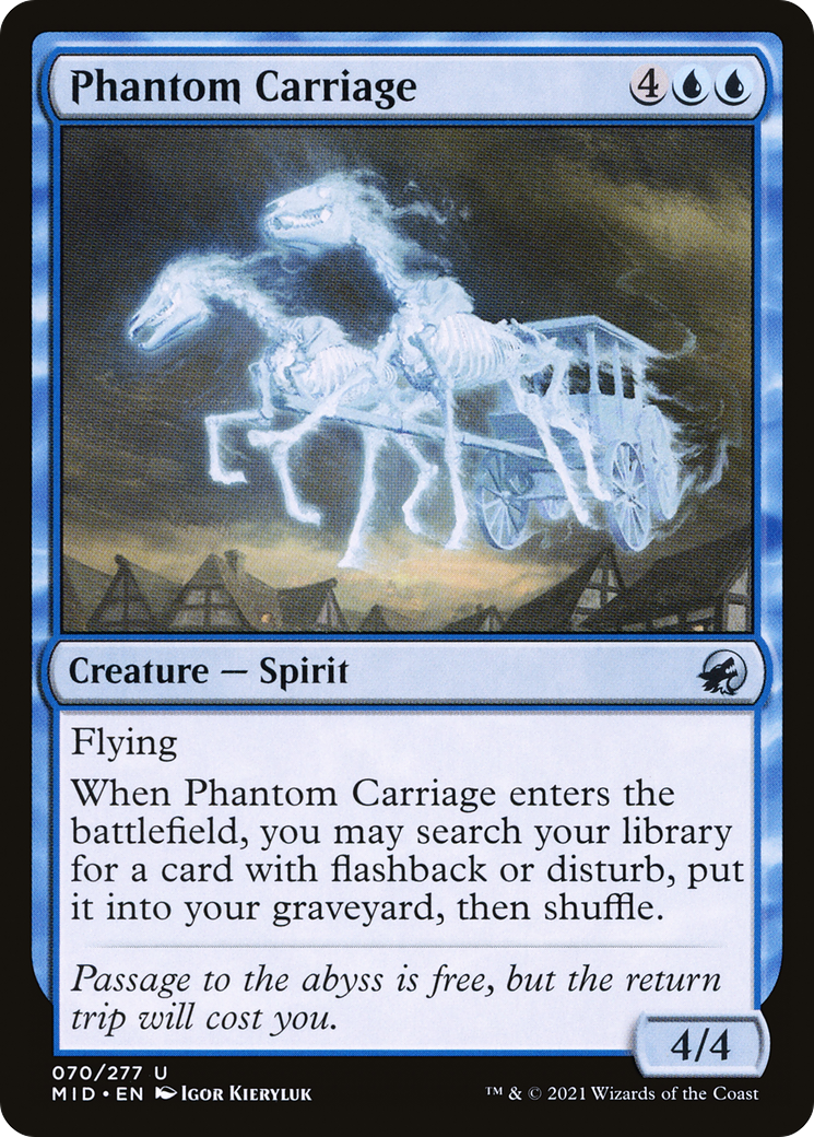 Image of Phantom Carriage (MID-070) - Innistrad: Midnight Hunt Foil