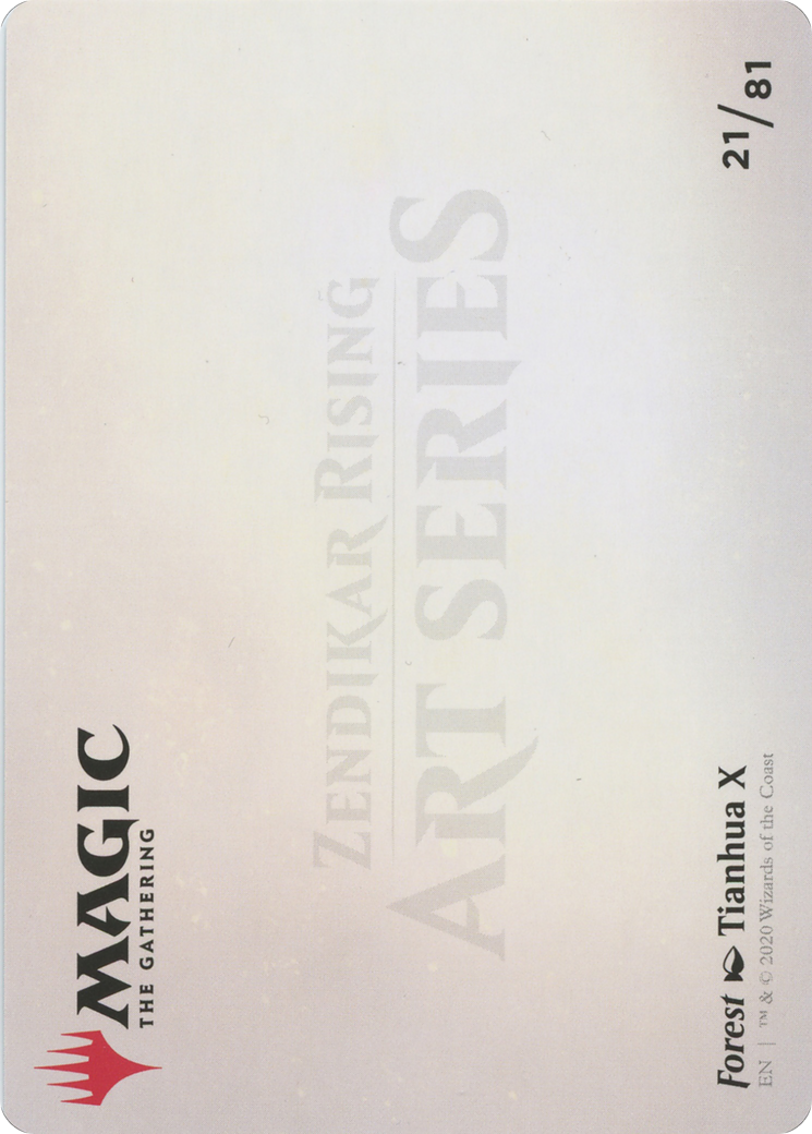 Image of Forest // Forest (AZNR-021) - Zendikar Rising Art Series (Borderless) Foil