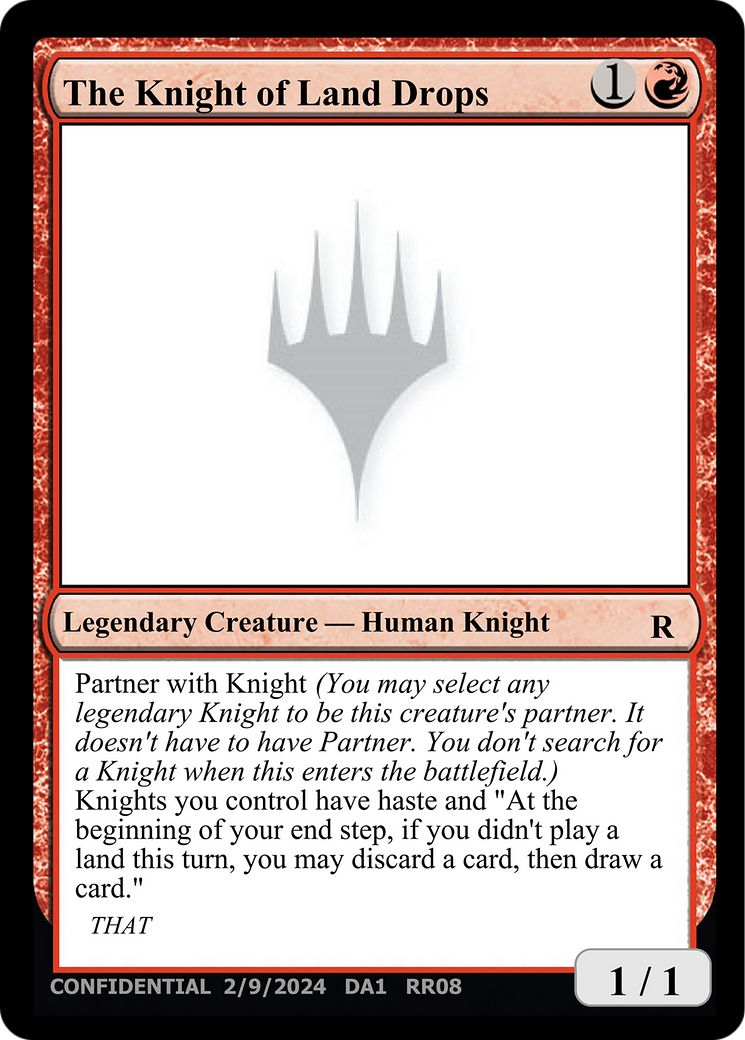 Image of The Knight of Land Drops (UNK-RR08B) - Unknown Event