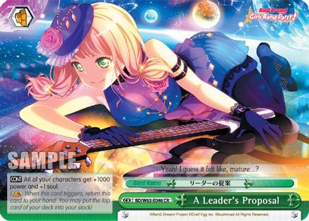 Image of A Leader's Proposal (BD/W63-E046 CR) - BanG Dream! Girls Band Party! Vol.2