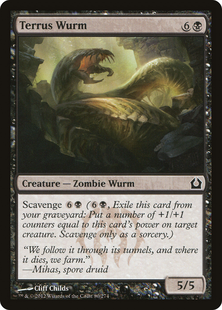 Image of Terrus Wurm (RTR-080) - Return to Ravnica Foil
