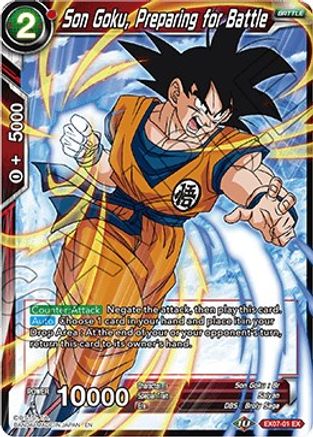 Image of Son Goku, Preparing for Battle (EX07-01) - Expansion Deck Box Set 07 Magnificent Collection  Fusion Hero Foil