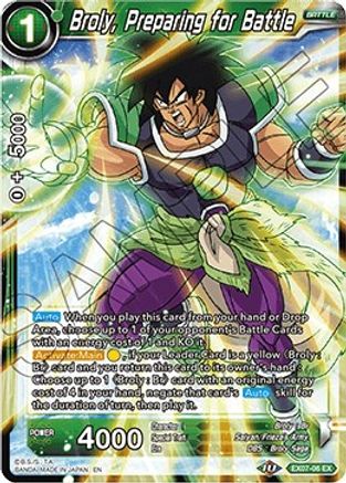 Image of Broly, Preparing for Battle (EX07-06) - Expansion Deck Box Set 07 Magnificent Collection  Fusion Hero