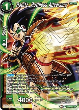 Image of Raditz, Ruthless Adversary (EX07-07) - Expansion Deck Box Set 07 Magnificent Collection  Fusion Hero Foil