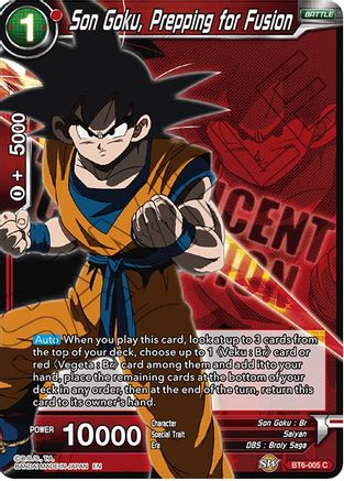 Image of Son Goku, Prepping for Fusion (BT6-005) - Expansion Deck Box Set 07 Magnificent Collection  Fusion Hero