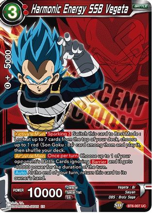Image of Harmonic Energy SSB Vegeta (BT6-007) - Expansion Deck Box Set 07 Magnificent Collection  Fusion Hero
