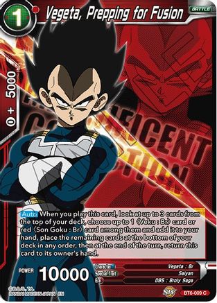 Image of Vegeta, Prepping for Fusion (BT6-009) - Expansion Deck Box Set 07 Magnificent Collection  Fusion Hero