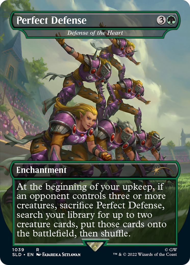 Image of Perfect Defense - Defense of the Heart (Borderless) (SLD-1039) - Secret Lair Drop / Perfect Defense (Borderless)