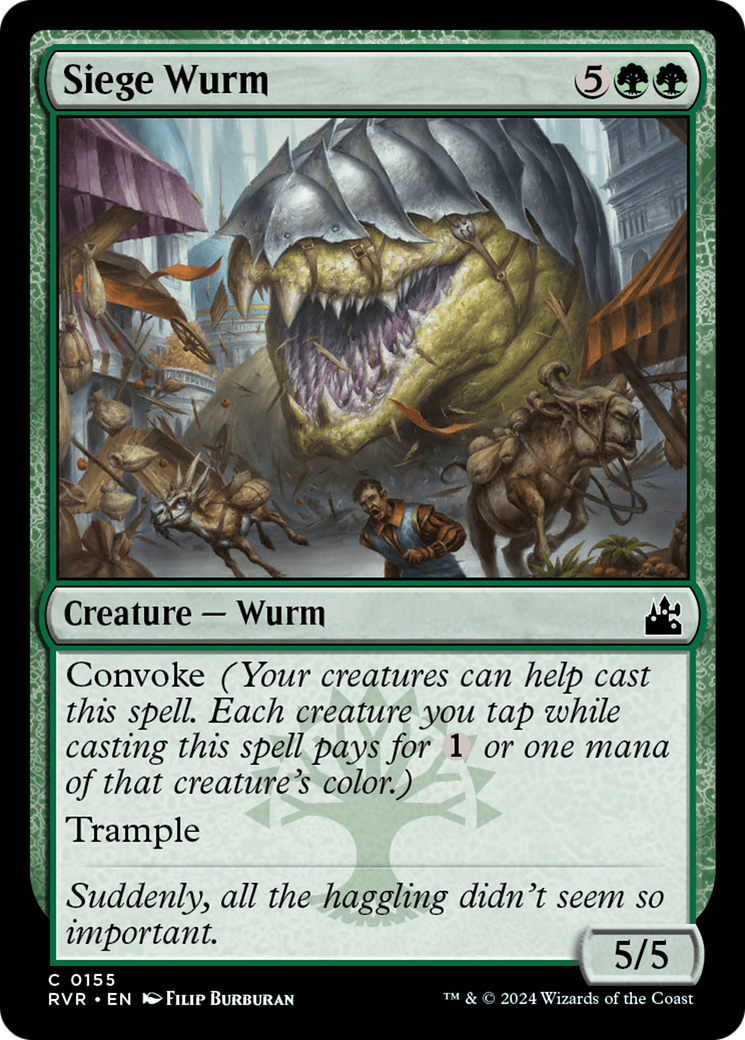 Image of Siege Wurm (RVR-155) - Ravnica Remastered Foil