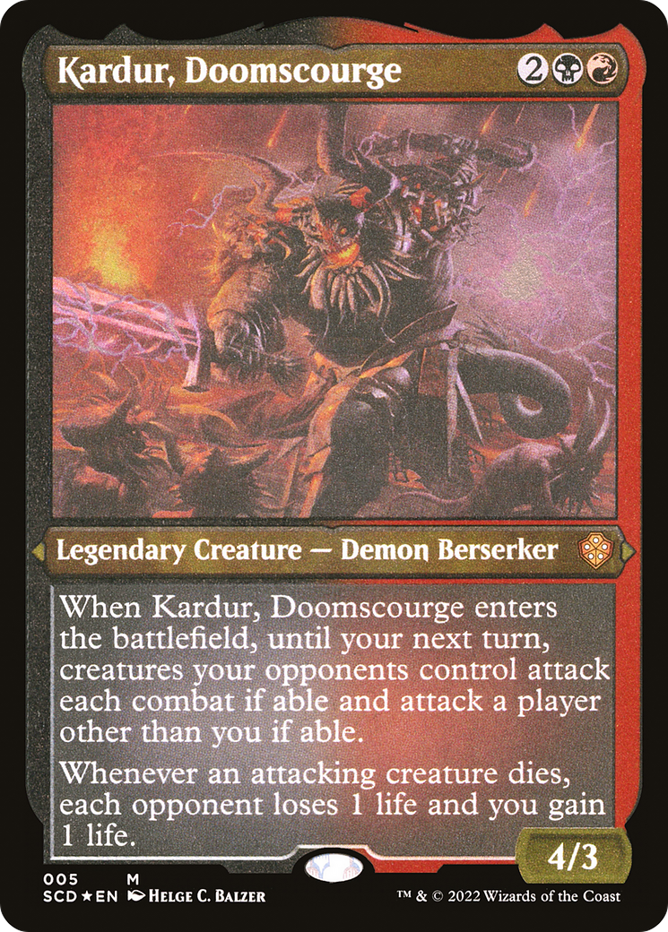 Image of Kardur, Doomscourge (SCD-005) - Starter Commander Decks Etched Foil