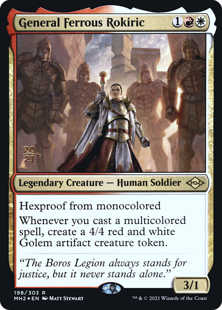Image of General Ferrous Rokiric (PRE-198) - Modern Horizons 2 Promos Foil