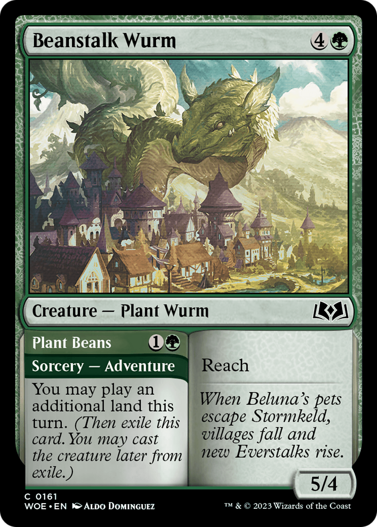 Image of Beanstalk Wurm (WOE-161) - Wilds of Eldraine Foil