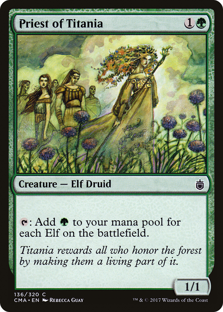 Image of Priest of Titania (CMA-136) - Commander Anthology