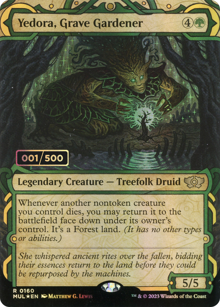 Image of Yedora, Grave Gardener (Serial Numbered) (MUL-160) - Multiverse Legends: (Showcase) (Borderless) Foil