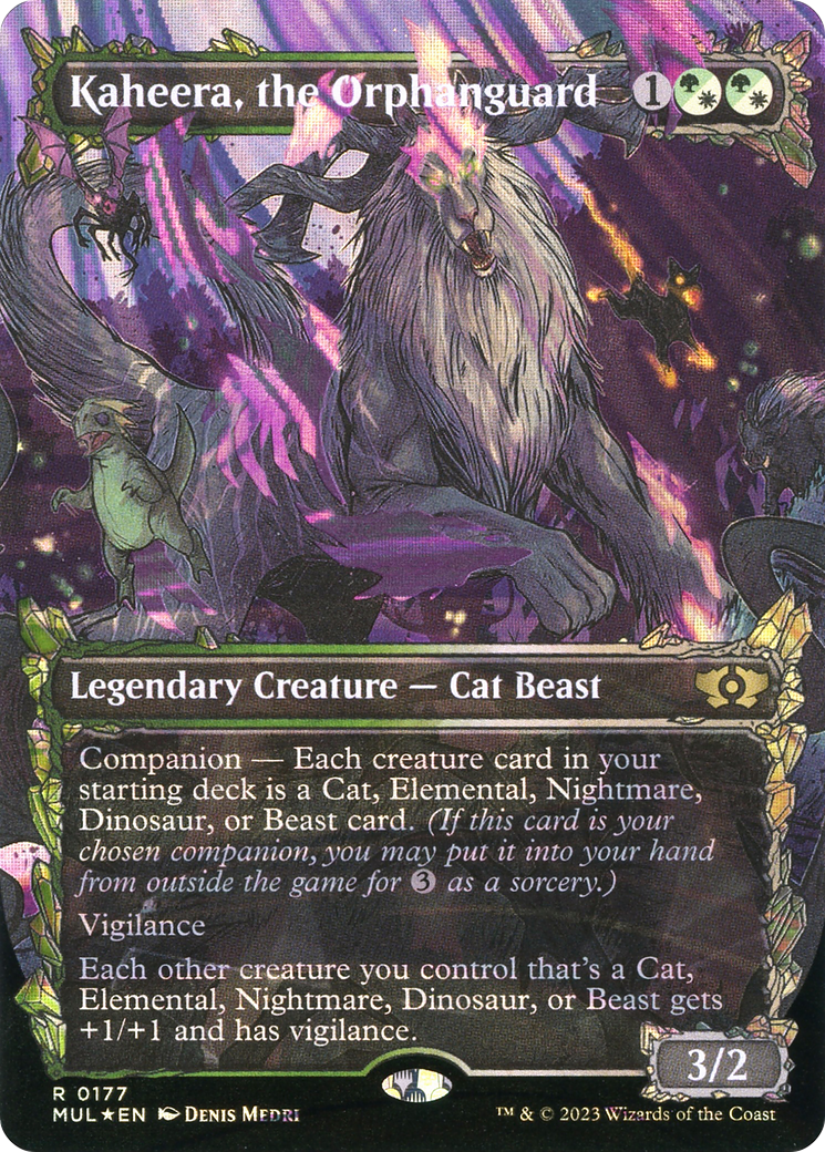 Image of Kaheera, the Orphanguard (Halo Foil) (MUL-177) - Multiverse Legends: (Showcase) (Borderless) Foil