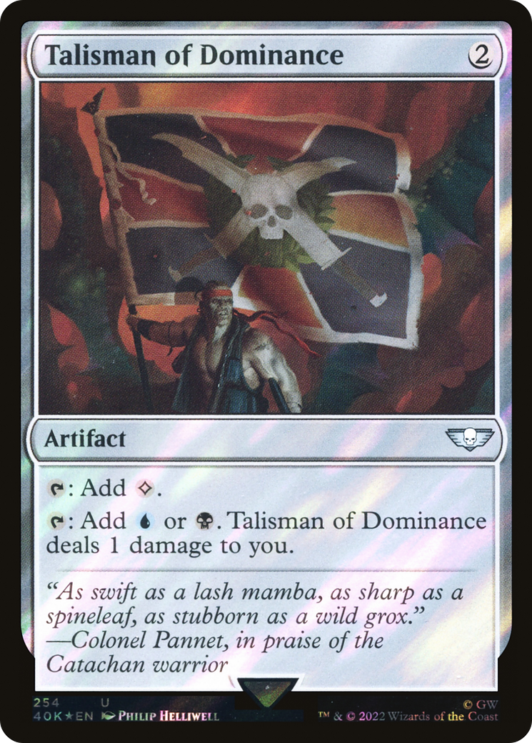 Image of Talisman of Dominance (254) (Surge Foil) (40K-254) - Warhammer 40,000 Commander Foil