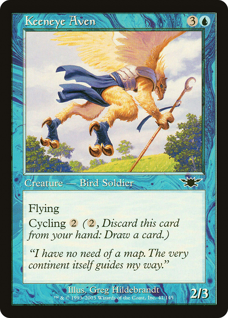 Image of Keeneye Aven (LGN-041) - Legions Foil