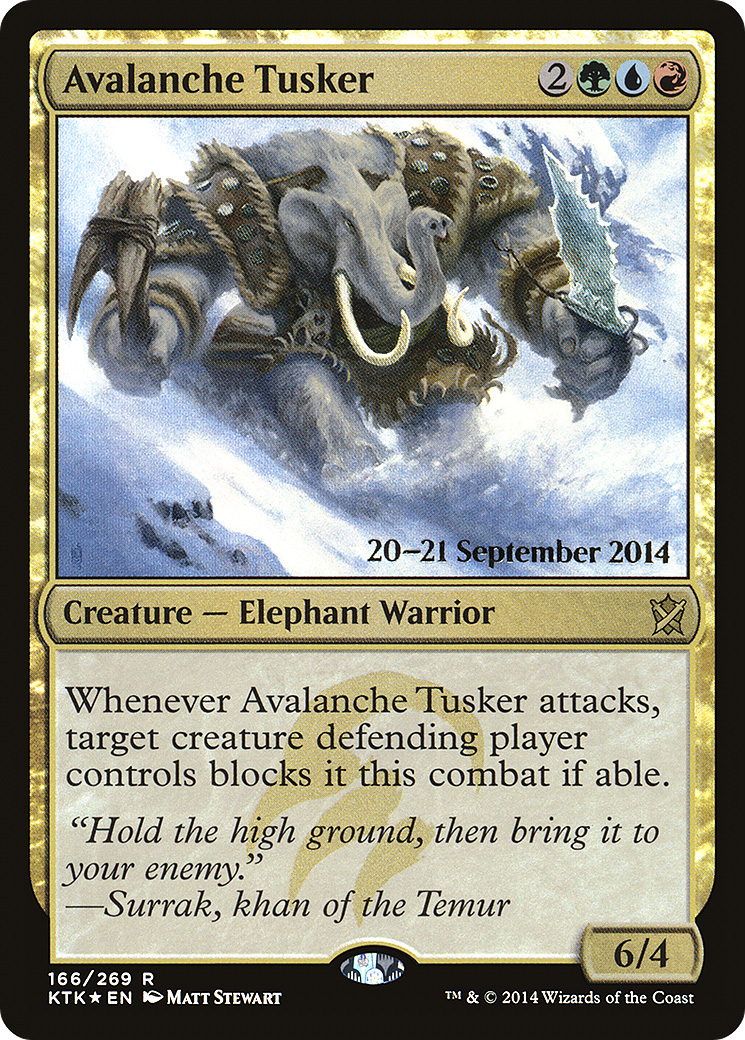 Image of Avalanche Tusker (PRE-166) - Khans of Tarkir Promos Foil