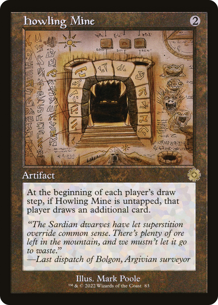 Image of Howling Mine (Schematic) (BRR-083) - The Brothers' War Retro Artifacts Foil