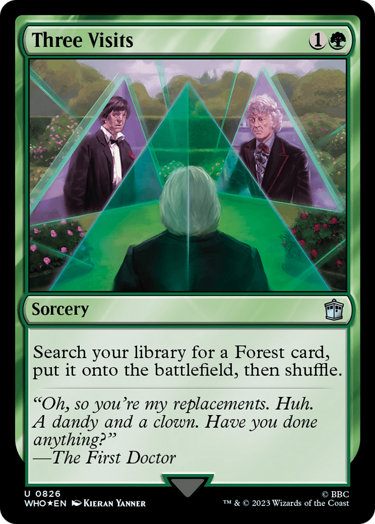 Image of Three Visits (Surge Foil) (WHO-826) - Doctor Who Foil