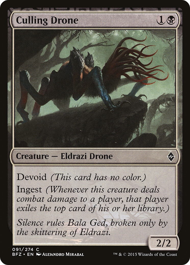 Image of Culling Drone (BFZ-091) - Battle for Zendikar: (devoid) Foil
