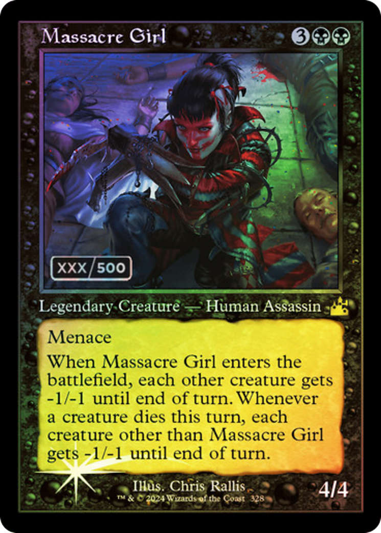 Image of Massacre Girl (Retro Frame) (Serial Numbered) (RVR-328) - Ravnica Remastered Foil