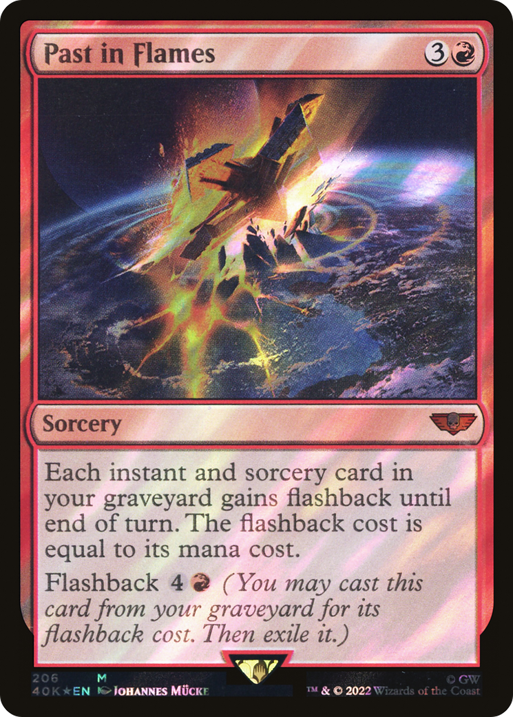 Image of Past in Flames (Surge Foil) (40K-206) - Warhammer 40,000 Commander Foil