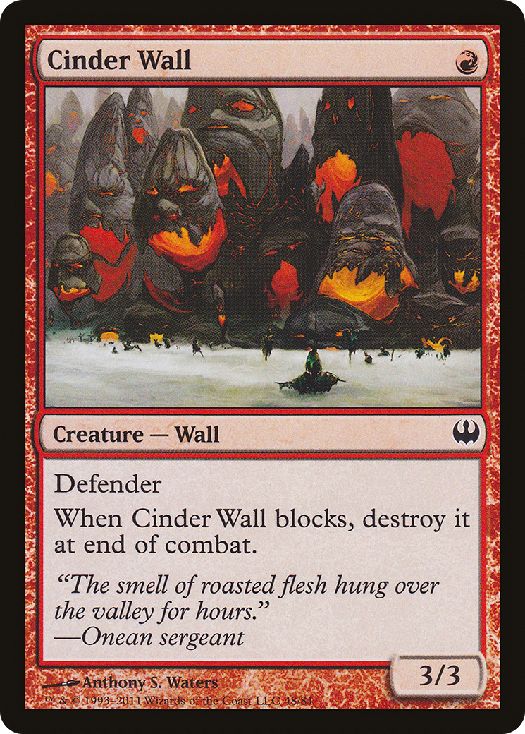 Image of Cinder Wall (DDG-048) - Duel Decks: Knights vs. Dragons